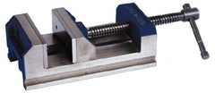 Gibraltar - 6" Jaw Opening Capacity x 2" Throat Depth, Horizontal Drill Press Vise - 6" Wide x 2" High Jaw, Stationary Base, Standard Speed, 11-15/16" OAL x 3-1/2" Overall Height - Americas Industrial Supply