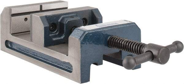Gibraltar - 4" Jaw Opening Capacity x 1-1/2" Throat Depth, Horizontal Drill Press Vise - 4" Wide Jaw, Stationary Base, Standard Speed, 7-5/16" OAL x 2-11/16" Overall Height - Americas Industrial Supply