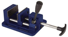 Gibraltar - 3" Jaw Opening Capacity x 1-1/16" Throat Depth, Horizontal Drill Press Vise - 3" Wide Jaw, Stationary Base, Standard Speed, 7-1/4" OAL x 2.975" Overall Height, Cast Iron - Americas Industrial Supply