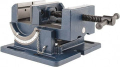 Gibraltar - 4" Jaw Width, 4" Jaw Opening Capacity, Angle Stationary Machine Vise - Manual Operation, 1 Station, 9-7/16" Long x 4-1/2" High x 1-1/2" Deep, 1-1/2" Jaw Height - Americas Industrial Supply