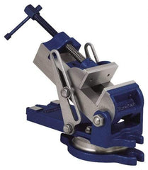 Gibraltar - 4" Jaw Width, 4" Jaw Opening Capacity, Angle Swivel Machine Vise - Manual Operation, 1 Station, 12-1/4" Long x 5-15/16" High x 1-3/4" Deep, 1-3/4" Jaw Height - Americas Industrial Supply