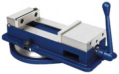 Gibraltar - 6" Jaw Width, 8-3/4" Jaw Opening Capacity, Horizontal Swivel Machine Vise - Manual Operation, 1 Station, 19-1/2" Long x 6-1/4" High x 1-5/8" Deep, 1-5/8" Jaw Height - Americas Industrial Supply