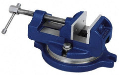 Gibraltar - 6" Jaw Width, 6" Jaw Opening Capacity, Horizontal Swivel Machine Vise - Manual Operation, 1 Station, 14-1/2" Long x 5-1/2" High x 2" Deep, 2" Jaw Height - Americas Industrial Supply