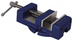 Gibraltar - 4-1/2" Jaw Width, 4" Jaw Opening Capacity, Horizontal Stationary Machine Vise - Manual Operation, 1 Station, 11-1/2" Long x 2-3/8" High x 1-1/4" Deep, 1-1/4" Jaw Height - Americas Industrial Supply