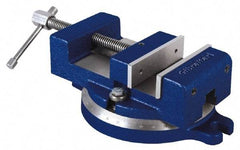 Gibraltar - 4-1/2" Jaw Width, 4" Jaw Opening Capacity, Horizontal Swivel Machine Vise - Manual Operation, 1 Station, 11-1/2" Long x 3-1/2" High x 1-1/4" Deep, 1-1/4" Jaw Height - Americas Industrial Supply