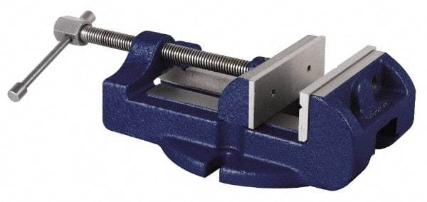 Gibraltar - 3" Jaw Width, 3" Jaw Opening Capacity, Horizontal Stationary Machine Vise - Manual Operation, 1 Station, 9" Long x 2-3/4" High x 1-1/2" Deep, 1-1/2" Jaw Height - Americas Industrial Supply