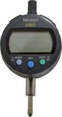 Mitutoyo - 0 to 12.7mm Range, 0.0005" Graduation, Electronic Drop Indicator - Flat Back, Accurate to 0.001", English & Metric System, LCD Display - Americas Industrial Supply