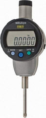 Mitutoyo - 0 to 1" Range, 0.0005" Graduation, Electronic Drop Indicator - Flat Back, Accurate to 0.001", English & Metric System, LCD Display - Americas Industrial Supply