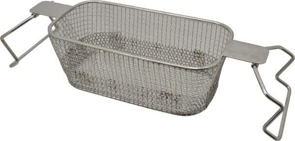 CREST ULTRASONIC - Stainless Steel Parts Washer Basket - 88.9mm High x 127mm Wide x 228.6mm Long, Use with Ultrasonic Cleaners - Americas Industrial Supply