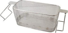 CREST ULTRASONIC - Stainless Steel Parts Washer Basket - 5" High x 133.35mm Wide x 292.1mm Long, Use with Ultrasonic Cleaners - Americas Industrial Supply