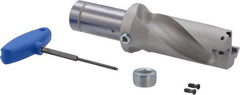Iscar - 3-3/4" Max Drill Depth, 2xD, 1-7/8" Diam, Indexable Insert Drill - 2 Inserts, 1-1/2" Shank Diam, Straight Shank - Americas Industrial Supply