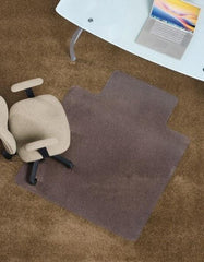 Aleco - 60" Long x 54" Wide, Chair Mat - Workstation, Straight Edge Style, Includes Anchorpoints - Americas Industrial Supply