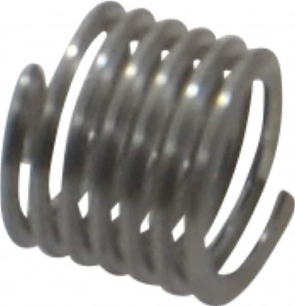 Heli-Coil - M3x0.50 Metric Coarse, 4.5mm OAL, Free Running Helical Insert - 6-3/8 Free Coils, Tanged, 304 Stainless Steel, Bright Finish, 1-1/2D Insert Length - Exact Industrial Supply