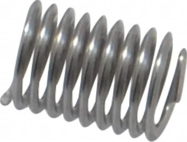 Heli-Coil - M3x0.50 Metric Coarse, 6mm OAL, Free Running Helical Insert - 8-7/8 Free Coils, Tanged, 304 Stainless Steel, Bright Finish, 2D Insert Length - Exact Industrial Supply