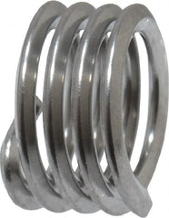 Heli-Coil - M6x1.00 Metric Coarse, 6mm OAL, Free Running Helical Insert - 4 Free Coils, Tanged, 304 Stainless Steel, Bright Finish, 1D Insert Length - Exact Industrial Supply