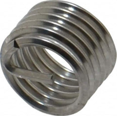 Heli-Coil - M8x1.00 Metric Fine, 8mm OAL, Free Running Helical Insert - 5-7/8 Free Coils, Tanged, 304 Stainless Steel, Bright Finish, 1D Insert Length - Americas Industrial Supply