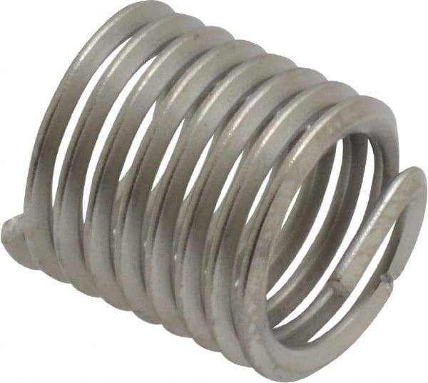 Heli-Coil - M12x1.75 Metric Coarse, 18mm OAL, Free Running Helical Insert - 8-1/4 Free Coils, Tanged, 304 Stainless Steel, Bright Finish, 1-1/2D Insert Length - Exact Industrial Supply