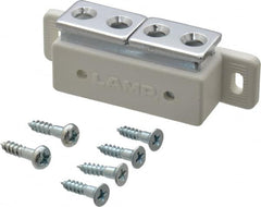 Sugatsune - 2.36" Long x 0.71" Wide x 0.63" High, Plastic & Steel Magnetic Touch Latch - White Finish, 6.1 Magnetic Force, 25/32" Long Strike, 35/64" Wide Strike - Americas Industrial Supply