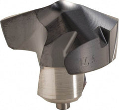 Kennametal - Series KenTIP, 17.5mm Diam Grade KCP15 140° Replaceable Drill Tip - Carbide, AlTiN Finish, V Seat Size - Americas Industrial Supply