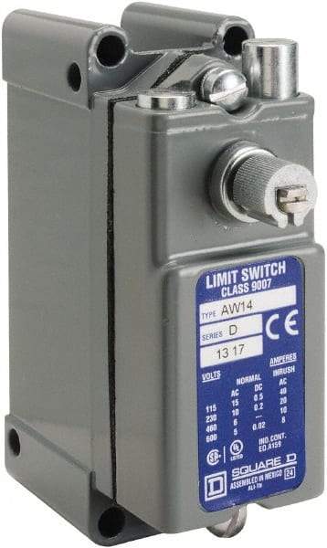 Square D - SPDT, NC/NO, 600 VAC, Screw Terminal, Rotary Head Actuator, General Purpose Limit Switch - 1, 2, 4, 12, 13 NEMA Rating, IP65 IPR Rating, Surface Mount - Americas Industrial Supply