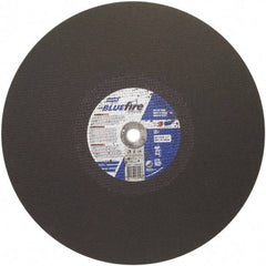 Norton - 20" 30 Grit Zirconia Alumina Cutoff Wheel - 5/32" Thick, 1" Arbor, 2,710 Max RPM, Use with Stationary Tools - Americas Industrial Supply