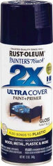 Rust-Oleum - Navy Blue, Gloss, Enamel Spray Paint - 8 Sq Ft per Can, 12 oz Container, Use on Multipurpose - Americas Industrial Supply