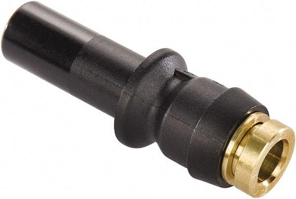 Parker - 1/4 x 3/8" Outside Diam, Brass Push-to-Connect Tube Plug-In Adapter - 250 Max psi, Push to Connect Connection, Buna-N O-Ring - Americas Industrial Supply