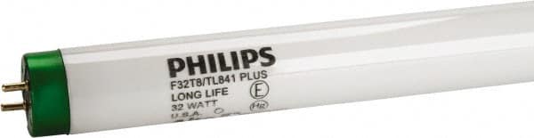 Philips - 32 Watt Fluorescent Tubular Medium Bi-Pin Lamp - 4,100°K Color Temp, 2,950 Lumens, T8, 24,000 hr Avg Life - Americas Industrial Supply