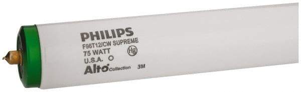 Philips - 75 Watt Fluorescent Tubular Single Pin Lamp - 4,100°K Color Temp, 5,000 Lumens, T12, 12,000 hr Avg Life - Americas Industrial Supply