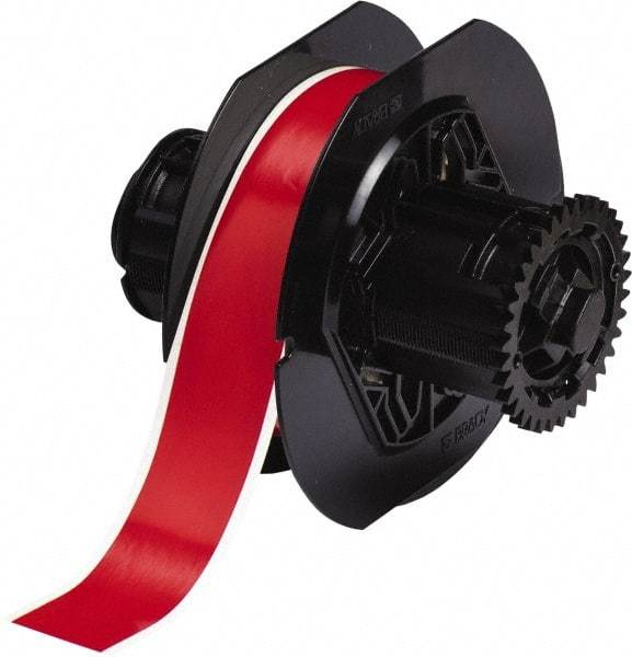 Brady - 1-1/8" Wide x 1,200" Long, Red Vinyl Tape - For BBP30 Label Printer, BBP33 Label Printer, BBP35 Multicolor Sign & Label Printer, BBP37 Color & Cut Sign & Label Printer, BradyPrinter S3100, BBP31 Sign & Label Printer - Americas Industrial Supply