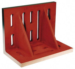 Suburban Tool - 12" Wide x 18" Deep x 24" High Cast Iron Machined Angle Plate - Slotted Plate, Through-Slots on Surface, Double Web, 1-1/2" Thick, Single Plate - Americas Industrial Supply