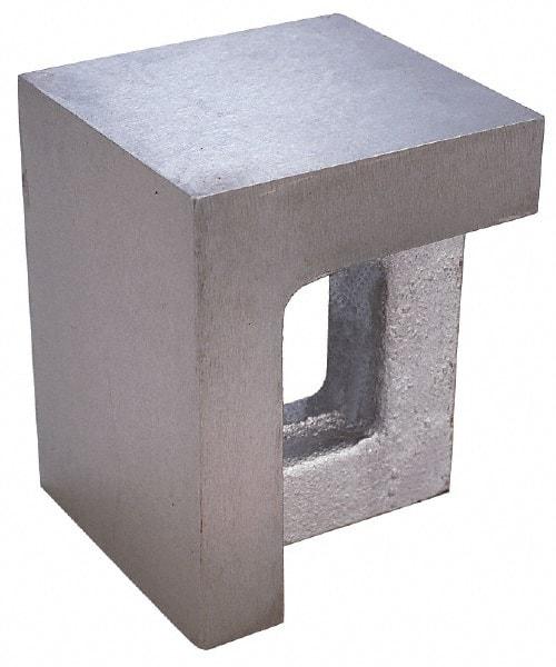 Interstate - 1 Hole, 12" High x 8" Wide x 10" Deep, Right Angle Iron - Semi-Steel, Precision Ground, Parallel & Square to within 0.0018" per 6" - Americas Industrial Supply