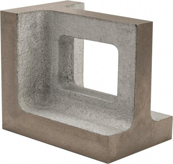 Interstate - 1 Hole, 6" High x 4" Wide x 5" Deep, Right Angle Iron - Semi-Steel, Machined, Parallel to within 0.003" per 6", Square to within 0.004" per 6" - Americas Industrial Supply