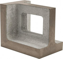 Interstate - 1 Hole, 6" High x 4" Wide x 5" Deep, Right Angle Iron - Semi-Steel, Machined, Parallel to within 0.003" per 6", Square to within 0.004" per 6" - Americas Industrial Supply