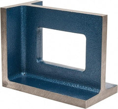 Interstate - 1 Hole, 10" High x 5-1/2" Wide x 8" Deep, Right Angle Iron - Semi-Steel, Machined, Parallel to within 0.003" per 6", Square to within 0.004" per 6" - Americas Industrial Supply