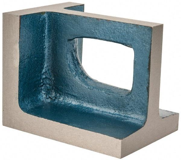 Interstate - 1 Hole, 5" High x 3-3/4" Wide x 4" Deep, Right Angle Iron - Semi-Steel, Precision Ground, Parallel & Square to within 0.0018" per 6" - Americas Industrial Supply