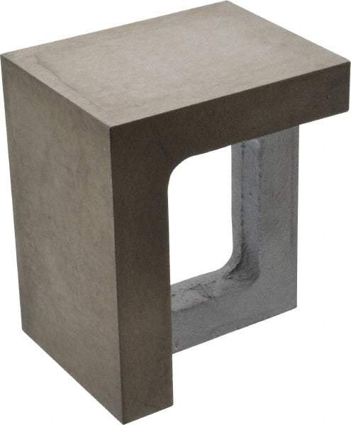 Interstate - 1 Hole, 6" High x 4" Wide x 5" Deep, Right Angle Iron - Semi-Steel, Precision Ground, Parallel & Square to within 0.0018" per 6" - Americas Industrial Supply