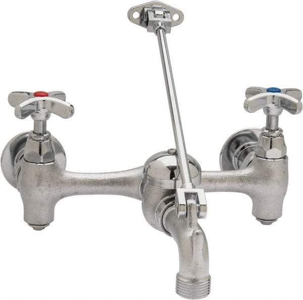 B&K Mueller - Standard, Two Handle Design, Chrome, Industrial and Laundry Faucet - Cross Handle - Americas Industrial Supply