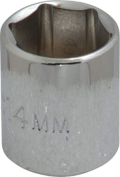 Proto - 1/4" Drive, Standard Hand Socket - 6 Points, 7/8" OAL, Chrome Vanadium, Chrome Finish - Americas Industrial Supply