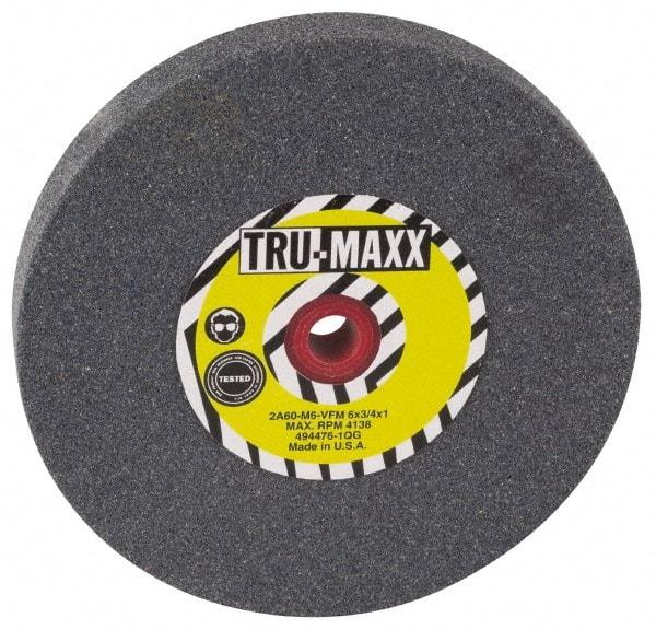 Tru-Maxx - 60 Grit Aluminum Oxide Bench & Pedestal Grinding Wheel - 12" Diam x 1-1/2" Hole x 2" Thick, 2705 Max RPM, P Hardness, Medium Grade , Vitrified Bond - Americas Industrial Supply