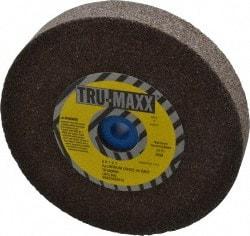 Tru-Maxx - 46 Grit Aluminum Oxide Bench & Pedestal Grinding Wheel - 6" Diam x 1" Hole x 1" Thick, 5410 Max RPM, O Hardness, Coarse Grade , Vitrified Bond - Americas Industrial Supply