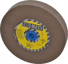 Tru-Maxx - 80 Grit Aluminum Oxide Bench & Pedestal Grinding Wheel - 6" Diam x 1" Hole x 1" Thick, 5410 Max RPM, O Hardness, Medium Grade , Vitrified Bond - Americas Industrial Supply