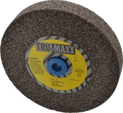 Tru-Maxx - 36 Grit Aluminum Oxide Bench & Pedestal Grinding Wheel - 6" Diam x 1" Hole x 1" Thick, 5410 Max RPM, O Hardness, Very Coarse Grade , Vitrified Bond - Americas Industrial Supply