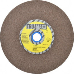 Tru-Maxx - 60 Grit Aluminum Oxide Bench & Pedestal Grinding Wheel - 7" Diam x 1" Hole x 1" Thick, 3600 Max RPM, O Hardness, Medium Grade , Vitrified Bond - Americas Industrial Supply