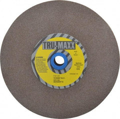 Tru-Maxx - 80 Grit Aluminum Oxide Bench & Pedestal Grinding Wheel - 7" Diam x 1" Hole x 1" Thick, 3600 Max RPM, O Hardness, Medium Grade , Vitrified Bond - Americas Industrial Supply