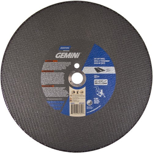 14″ × 3/16″ × 1″ Asphalt - CP Walk-Behind Cut-Off Wheel Type 01 Straight 24 - Americas Industrial Supply