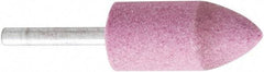 Camel Grinding Wheels - 7/8" Head Diam x 2" Thickness, A11, Tree End, Aluminum Oxide Mounted Point - Pink, Medium Grade - Americas Industrial Supply