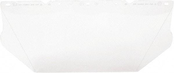 MSA - UV Protection Clear Polycarbonate Face Shield - 8" High x 17" Wide x 0.06" Thick, Compatible with MSA V-Gard Hard Hats & MSA V-Gard Frames - Americas Industrial Supply