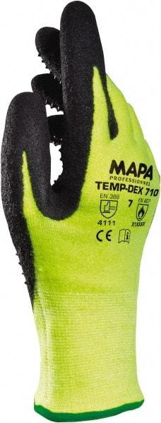 MAPA Professional - Size S Thermal Acrylic Lined Nitrile Heat Resistant Glove - 8-3/4" OAL, Knit Wrist Cuff - Americas Industrial Supply