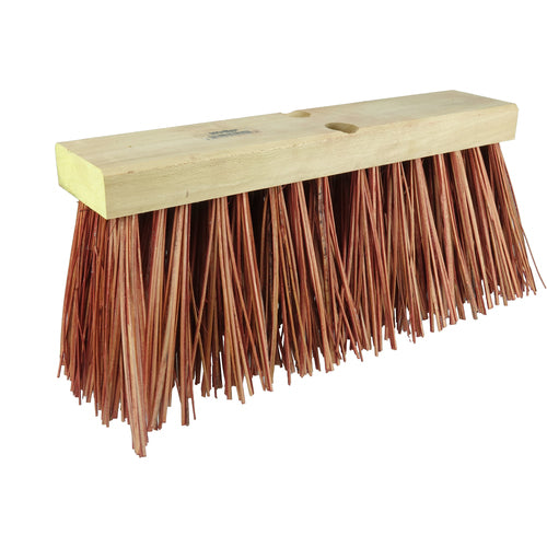 16″ Street Broom, 6-1/4″ Trim Length, Dyed Palmyra Fill - Americas Industrial Supply